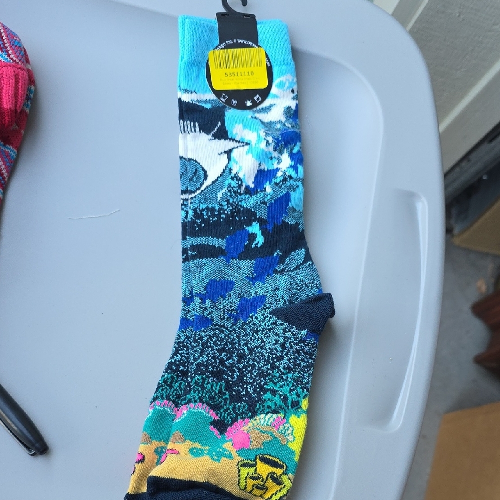 Men's Ocean Adventure Socks - Blue and Black